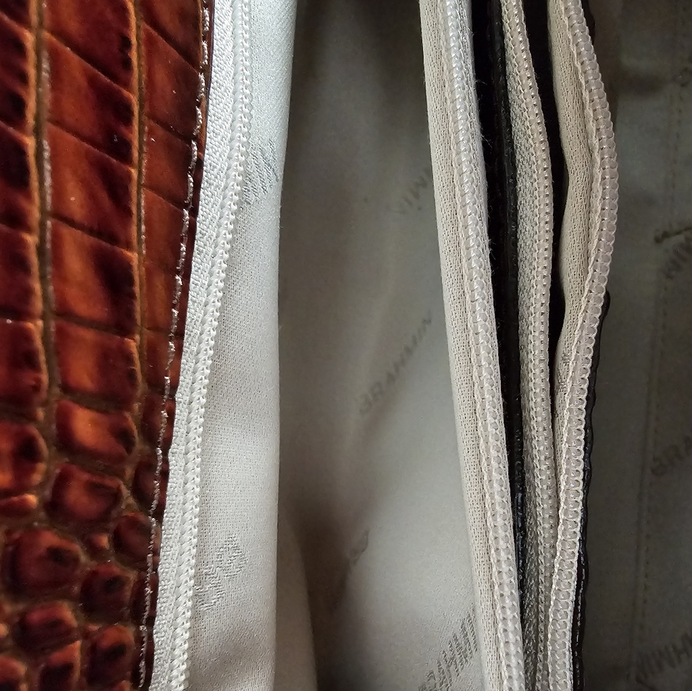 Brahmin Pecan BrownCrocodile Daylan Embossed Shoulder Bag - Picture 9 of 12